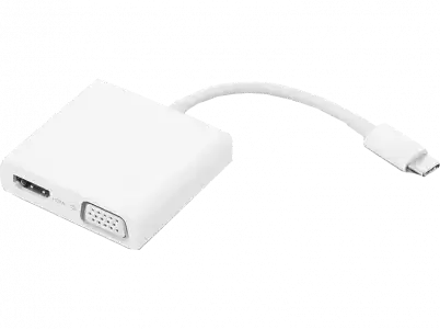 Adaptador - Lenovo USB C 3-in-1 Hub ROW, HDMI, VGA, 3.0, Blanco