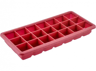 Bandeja para cubitos de hielo - Jata AC40, Con Tapa Protectora, Para 21 Cubitos 3 x cm, Rojo