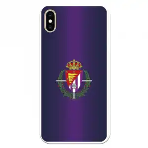 Funda Oficial Valladolid Escudo Fondo Lila para iPhone XS Max