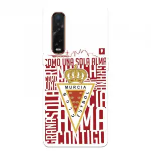 Funda Para Oppo Find X2 Pro Del Real Murcia Escudo Fondo Blanco - Licencia Oficial Real Murcia