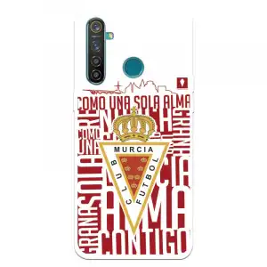 Funda Para Realme 5 Pro Del Real Murcia Escudo Fondo Blanco - Licencia Oficial Real Murcia