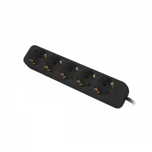 Lanberg Regleta 5 Tomas Schuko Negra 1.5m