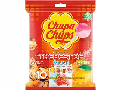 Caramelos - Chupa Chups, Sabores variados, 10 unidades