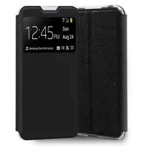 Cool Funda Flip Cover Liso Negro para LG Velvet