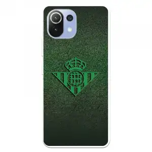 Funda del Betis Escudo Verde Fondo Trama Licencia Oficial Real Betis Balompié para Xiaomi Mi 11 Lite