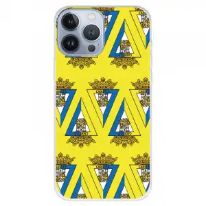 Funda Para Iphone 13 Pro Max Del Cádiz Patrón Escudo Cádiz - Licencia Oficial Cádiz Cf