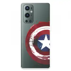 Funda Para Oneplus 9 Pro Oficial De Marvel Capitán América Escudo Transparente - Marvel