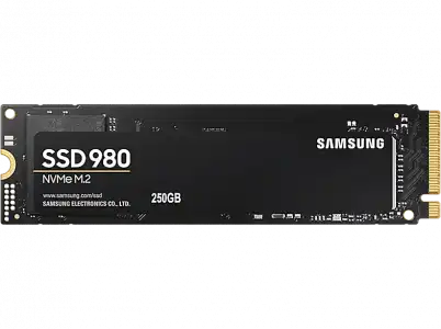 Disco duro SSD 250 GB - Samsung 980 MZ-V8V250BW, 2.5 pulgadas, Interfaz PCIe Gen 3.0 x4, NVMe 1.4, Negro