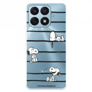 Funda Para Honor X8a Oficial De Peanuts Snoopy Rayas - Snoopy