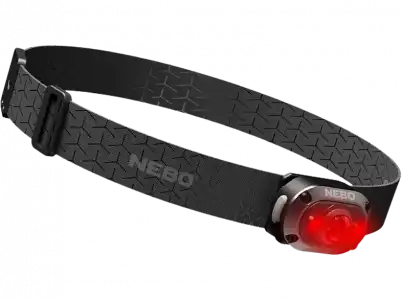 Linterna - Nebo NB7003, Con cinta elástica para cabeza, LED, USB, 400 LM, 10 h, IP67, 6 Modos, Negro