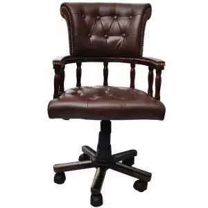 VidaXL Silla de Oficina Giratoria Marrón