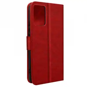 Avizar Funda Tarjetero con Soporte de Video Roja para Redmi Note 12 5G