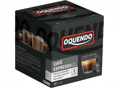 Cápsulas monodosis - Oquendo DGOQ16ES, Espresso Intenso, Pack de 16 cápsulas para tazas