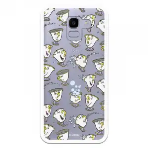 Funda Oficial Disney Chip Potts Siluetas Transparente Para Samsung Galaxy J6 2018