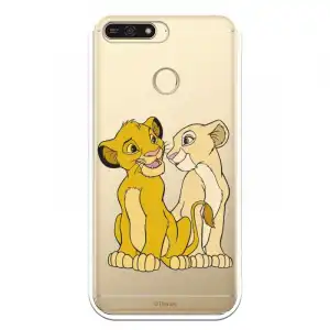 Funda Oficial Disney Simba Y Nala Transparente Para Huawei Y6 2018 - El Rey León