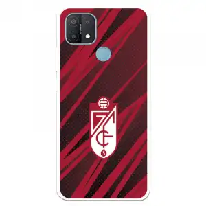 Funda Para Oppo A15 Del Granada Cf Escudo Líneas Rojas Y Negras Licencia Oficial Granada Cf