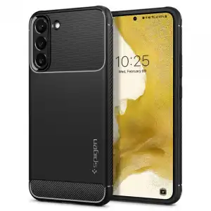 Spigen Rugged Armor Funda Resistente Negra para Samsung Galaxy S22