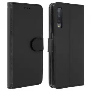 Avizar Funda Cartera Negra para Samsung Galaxy A7 2018