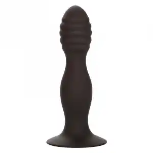 Calexotics Perno Anal Acanalado de Silicona Negro