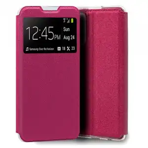 Cool Funda Flip Cover Liso Rosa para Samsung A525 Galaxy A52 / A52 5G / A52s 5G
