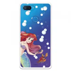 Funda Oficial Disney Sirenita Y Sebastián Transparente Para Xiaomi Mi 8 Lite - La Sirenita