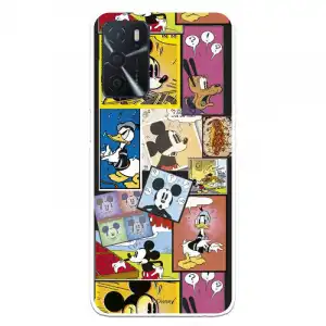 Funda para Oppo A16 Oficial de Disney Mickey Comic Clásicos Disney