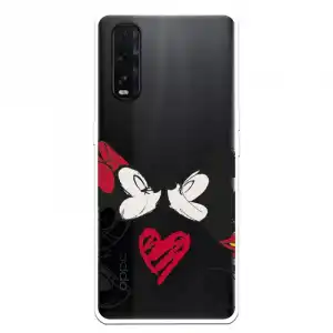 Funda Para Oppo Find X2 Oficial De Disney Mickey Y Minnie Beso - Clásicos Disney