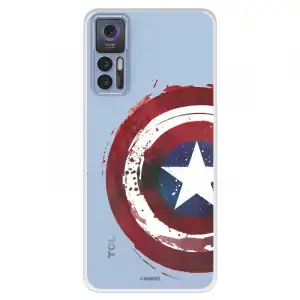 Funda Para Tcl 30 5g Oficial De Marvel Capitán América Escudo Transparente - Marvel