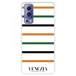 Funda Para Vivo Y72 5g Del Venezia Fondo Blanco Rayas - Licencia Oficial Venezia Football Club