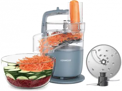 Robot de cocina - Kenwood MultiPro Go FDP22.130GY, 650 W, 1.3 l, Función 360° Express Serve, Azul