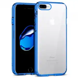 Cool Funda Borde Metalizado Azul para iPhone 7 Plus/iPhone 8 Plus