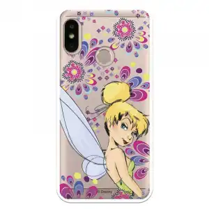 Funda Oficial Disney Campanilla Flores Transparente Para Xiaomi Mi A2 Lite - Peter Pan