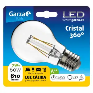 Garza Standard Bombilla con Filamento LED 7W E27 Blanco Cálido