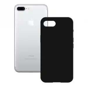 Ksix Funda Semirrígida Antideslizante para iPhone 7/8 Plus Negra Bulk
