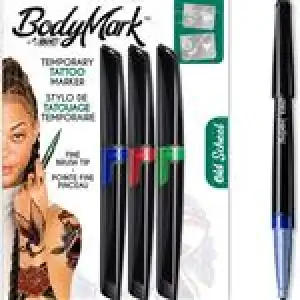 Pack Old School 3 rotuladores BIC BodyMark + 2 plantillas para tatuajes