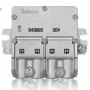 Televes Repartidor Distribuidor 3 Salidas 8.5/7.5 dB Gris