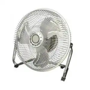 Ventilador 12" De Mesa O Suelo Alta Velocidad, 3 Aspas De Metal 3 Ajustes De Velocidad Cabezal Ajustable Con 90o De Inclinación. 40w