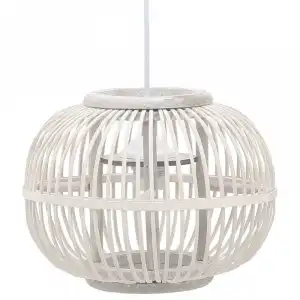 VidaXL Lámpara Colgante de Globo E27 30x22cm Sauce Blanco