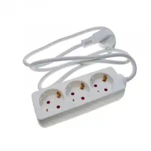 Bematik Regleta 3 Tomas Schuko 16A 230V 1.5m Blanca