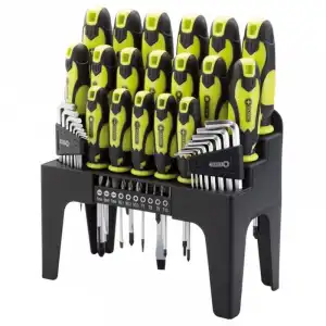 Draper Tools Set Destornilladores + Llaves Hex + Puntas 44 Piezas Verde