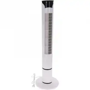 Excellent Electrics Ventilador de Torre con Mando a Distancia 45W Blanco