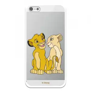 Funda Oficial Disney Simba Y Nala Transparente Para Iphone 5 - El Rey León