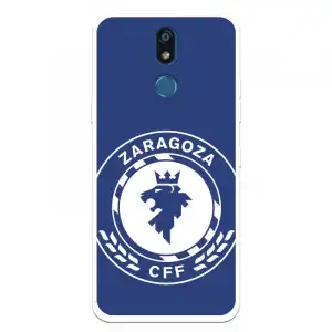 Funda Para Lg K40 Del Zaragoza Cf Femenino Escudo Grande Fondo Azul - Licencia Oficial Zaragoza Cf Femenino