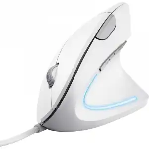 Trust Verto Ratón Ergonómico Vertical USB Blanco
