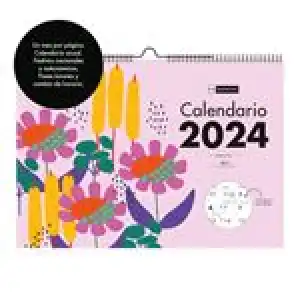 Calendario de pared 2024 Miquelrius A3 Trends Flores con espacio para escribir