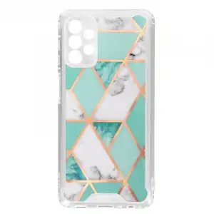Carcasa De Mármol H?brido Con Esquinas Reforzadas - Verde Samsung Galaxy A13 4g