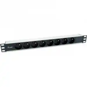 Equip Regleta 8 Tomas para Rack 19" 1U Negro