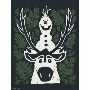 Erik Lámina Disney Frozen II Olaf Y Sven 40x30cm