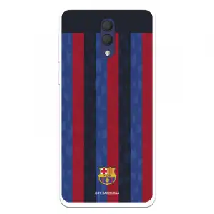 Funda Para Alcatel 1x 2019 Del Fc Barcelona Fondo Rayas Verticales - Licencia Oficial Fc Barcelona