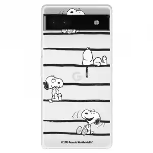 Funda Para Google Pixel 6a Oficial De Peanuts Snoopy Rayas - Snoopy